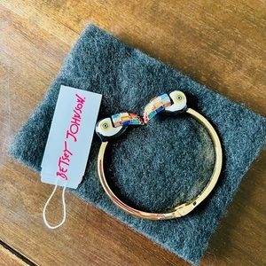 Betsey Johnson Gold-Tone Parrot Bangle Bracelet